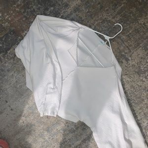 White lounge crop top